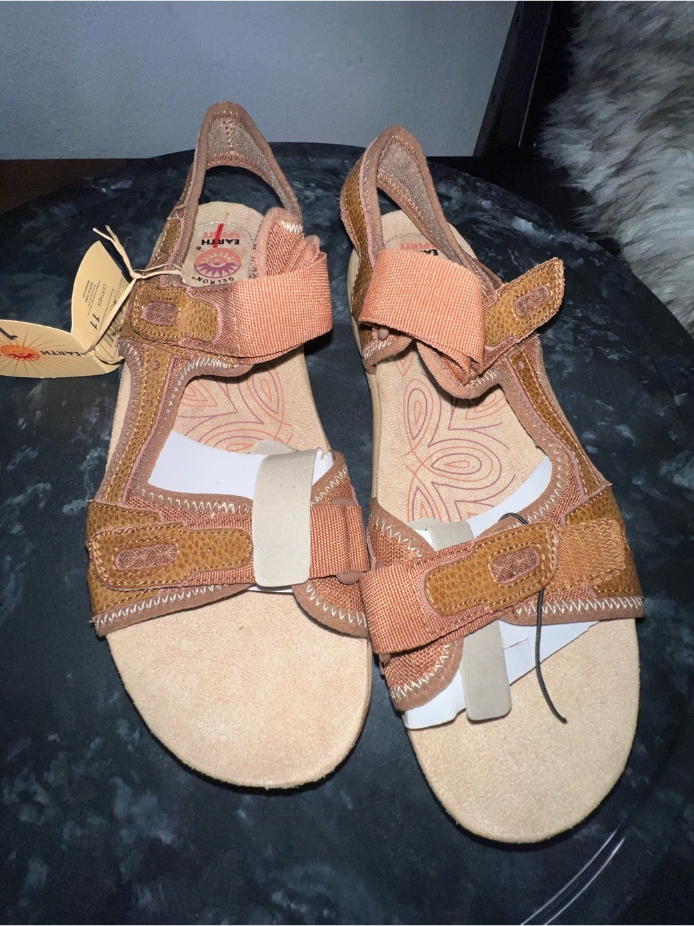 Earth Spirit Sari Brown Strappy Sandals